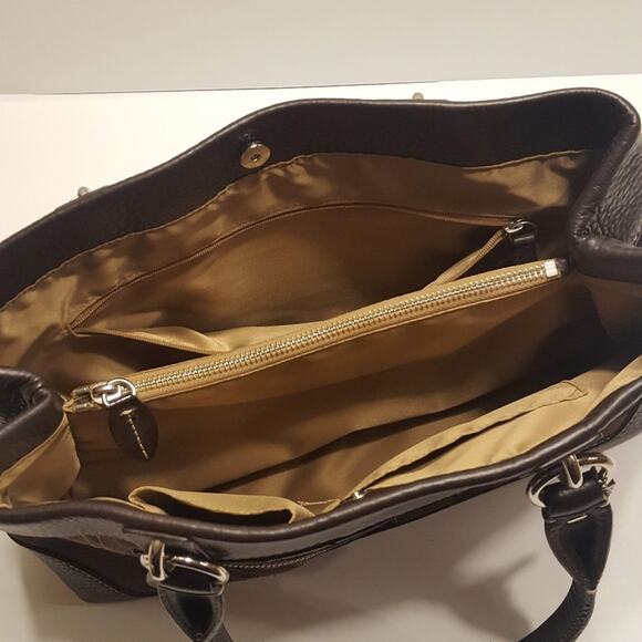 Coach Penelope Signature Shopper Satchel Tote Bag 14422 Brown. - Picture 4 of 8